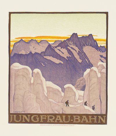 Jungfrau-Bahn, Plakat zur Werbung für die Jungfrau-Bahn von Emil Cardinaux