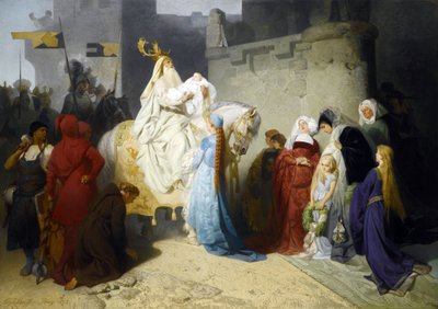 Merlin präsentiert den zukünftigen König Artus von Emil Johann Lauffer