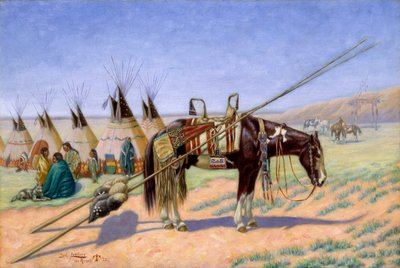 Indianer im Lager auf der 101 Ranch, 1922 von Emil W. Lenders