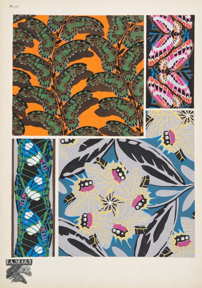 Platte 17, aus Papillons, veröffentlicht 1925 von Émile Allain Séguy