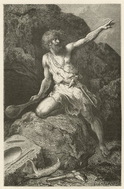 Der Mensch in der Zeit des polierten Steins von Emile Antoine Bayard
