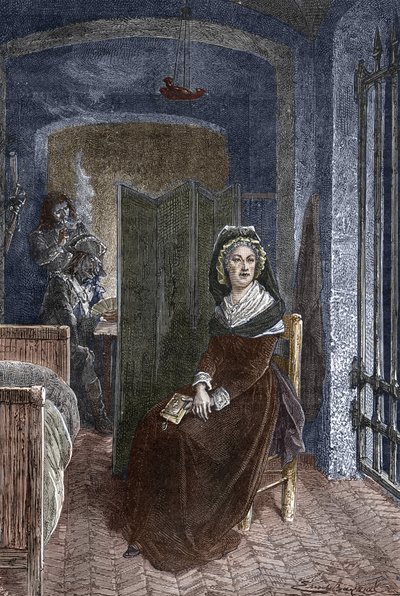 Marie Antoinette in der Conciergerie-Gefängnis in Paris eingesperrt von Emile Antoine Bayard