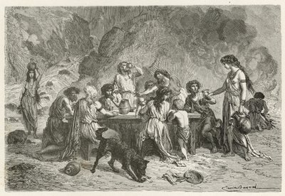 Ein Mahl zur Bronzezeit von Emile Antoine Bayard