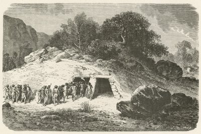 Ein Grabhügel aus der Zeit der polierten Steine von Emile Antoine Bayard