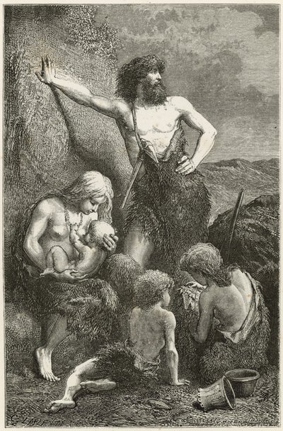 Eine Familie in der Steinzeit von Emile Antoine Bayard