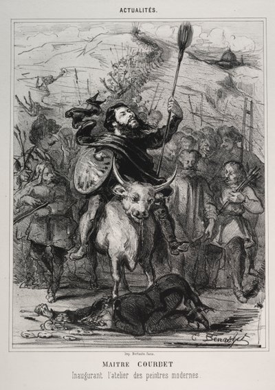 Aktualitäten: Meister Courbet eröffnet die Schule der modernen Malerei von Émile Bénassit