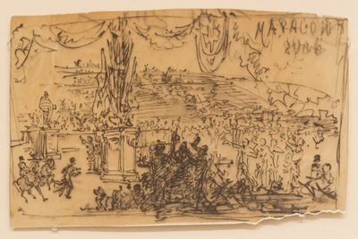 Marathon-Ziel Postkarte Gilliéron von Emile Gilliéron