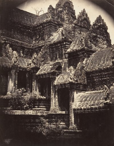Winkel eines Innenhofs der Großen Pagode, 1866 von Emile Gsell
