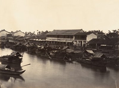 Vue de la Ville Chinoise Cholen Feuille No. 3, Saigon, Cochinchine, 1866 von Emile Gsell