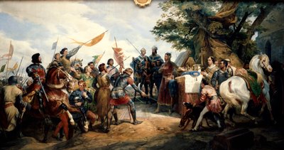 Schlacht von Bouvines, 27. Juli 1214, 1827 von Emile Jean Horace Vernet