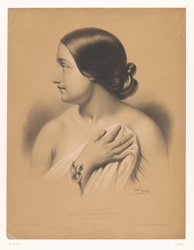 Junge Frau mit Armband bedeckt sich von Emile Lassalle