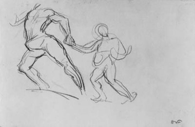 Zwei Figuren in Bewegung von Emile Othon Friesz