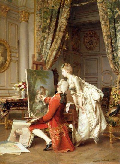 Der Künstler und sein Bewunderer von Emile Pierre Metzmacher