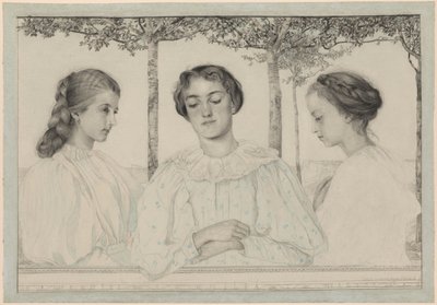 Ein dreifaches Porträt von Hermine, Emilia und Helena von Emilie Mediz Pelikan