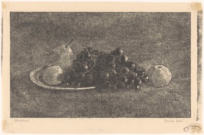 Schale mit Trauben und anderem Obst von Emilius Wilhelmus Dehé (signed by artist)