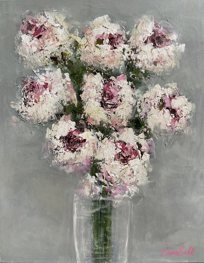 Weiche Impasto-Pfingstrosen von Emma Bell