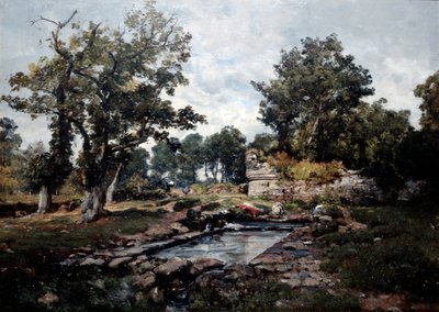 Die Wäscherei der Coataner am Morgen, 1883 von Emmanuel Lansyer
