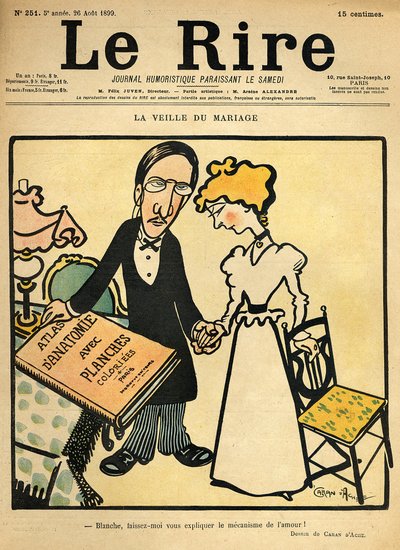 Der Tag vor der Hochzeit, Karikatur vom Titelblatt von 