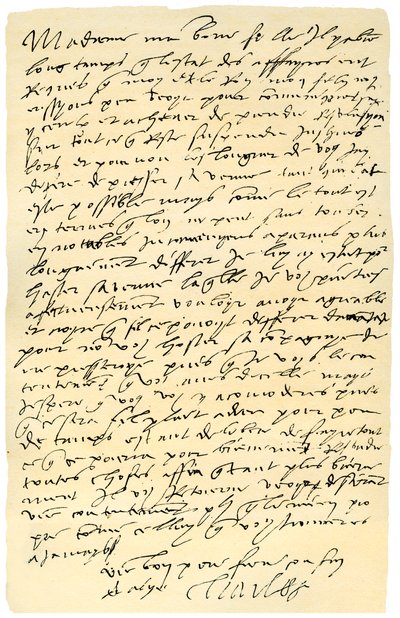 Brief von Kaiser Karl V. von Spanien an Königin Maria von England von Emperor Charles V