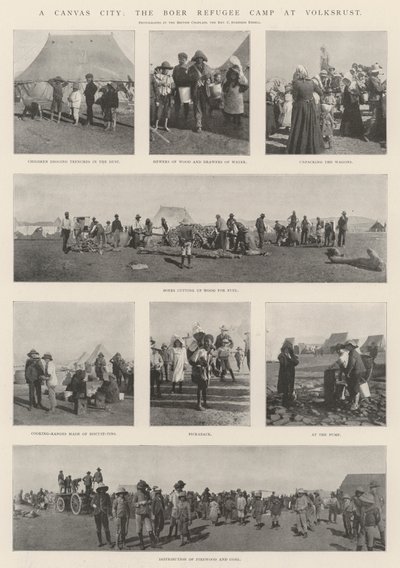 Eine Zeltstadt, das Burenflüchtlingslager in Volksrust von English Photographer