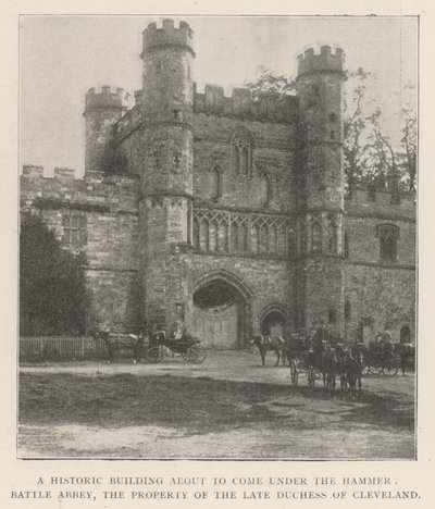 Ein historisches Gebäude, das unter den Hammer kommt, Battle Abbey, das Eigentum der verstorbenen Herzogin von Cleveland von English Photographer