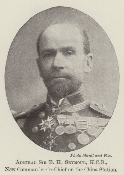 Admiral Sir E H Seymour, KCB, neuer Oberbefehlshaber auf der China-Station von English Photographer