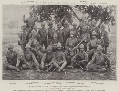 Nach der Tirah-Kampagne, Offiziere des 2. Bataillons des Royal Irish Regiment von English Photographer