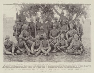 Nach der Tirah-Kampagne, die Offiziere des 2. Bataillons des Royal Irish Regiment von English Photographer