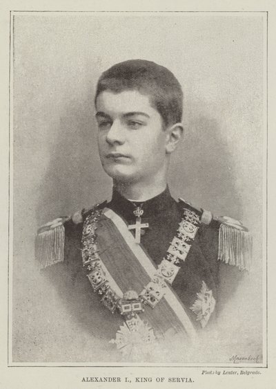 Alexander I., König von Serbien von English Photographer