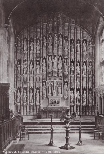 All Souls College Chapel, Das Reredos von English Photographer