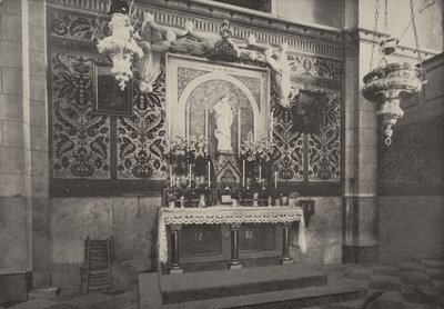 Altar der lateinischen Kirche, Nazareth, an der Stelle des Hauses, wo Christus lebte von English Photographer