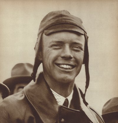 Amerikanischer Flieger Charles Lindbergh, der erste Mann, der solo über den Atlantik flog von English Photographer