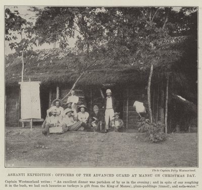Ashanti-Expedition, Offiziere der Vorhut in Mansu am Weihnachtstag von English Photographer