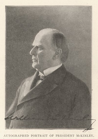 Signiertes Porträt von Präsident McKinley von English Photographer
