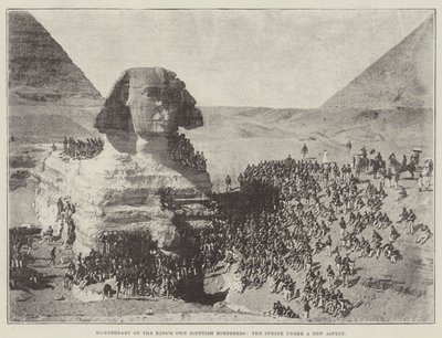 Zweihundertjahrfeier der Kings Own Scottish Borderers, die Sphinx in einem neuen Aspekt von English Photographer