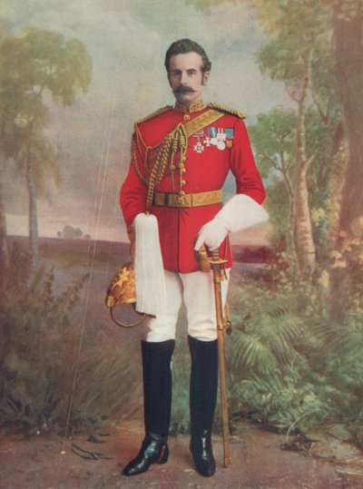Brigadegeneral Douglas M. B. H., Earl of Dundonald. Kommandierender einer berittenen Brigade in Südafrika von English Photographer