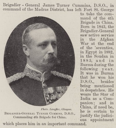 Brigadegeneral Turner Cummins, DSO, Kommandant der 4. Brigade für China von English Photographer