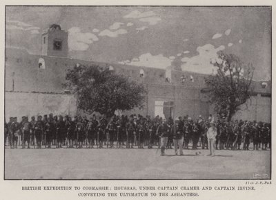 Britische Expedition nach Coomassie, Houssas unter Captain Cramer und Captain Irvine, die das Ultimatum an die Ashantees überbringen von English Photographer