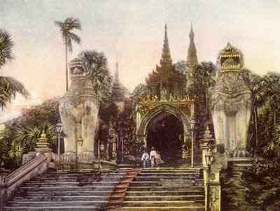 Burma / Myanmar: Alter Eingang zur Shwe Dagon Pagode von English Photographer