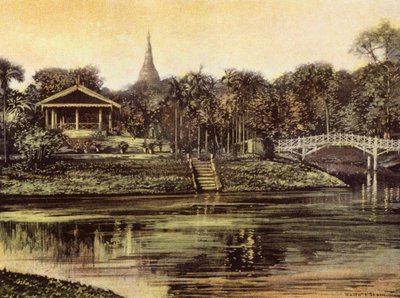 Burma / Myanmar: Die Pagode von den Cantonment Gardens von English Photographer