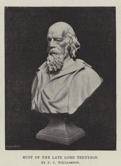 Büste des verstorbenen Lord Tennyson, von F. J. Williamson von English Photographer