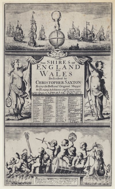 C Saxton, Die Grafschaften Englands, G Willdey von English Photographer