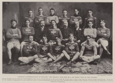 Kanadische Lacrosse-Spieler in England, das Toronto-Team auf einem sechswöchigen Besuch in diesem Land von English Photographer