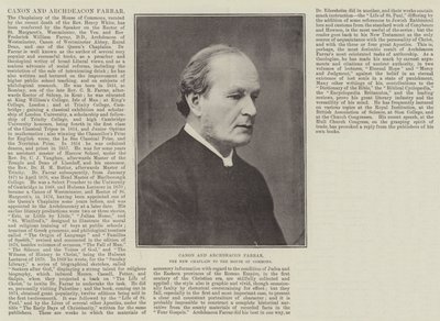 Kanonikus und Erzdiakon Farrar, der neue Kaplan des House of Commons von English Photographer