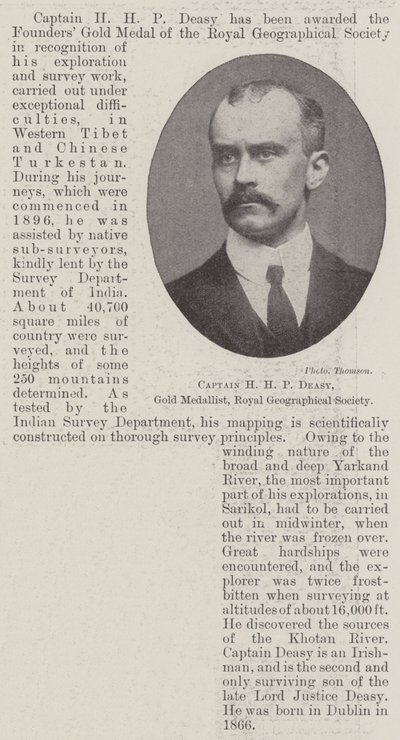 Kapitän H. H. P. Deasy, Goldmedaillengewinner, Royal Geographical Society von English Photographer
