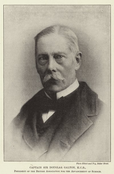 Captain Sir Douglas Galton, KCB, Präsident der British Association for the Advancement of Science von English Photographer