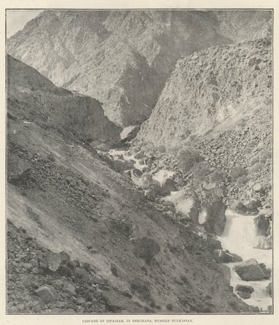 Kaskade von Isfairam, in Ferghana, Russisch-Turkistan von English Photographer