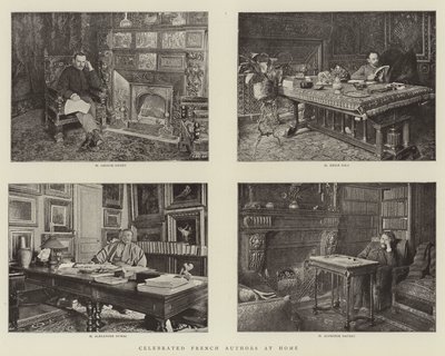 Berühmte französische Autoren zu Hause von English Photographer