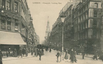 Cheapside Blick nach Osten, London von English Photographer