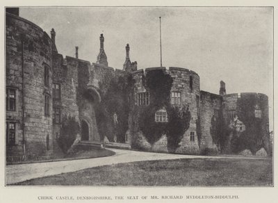 Chirk Castle, Denbighshire, der Sitz von Mr. Richard Myddleton-Biddulph von English Photographer
